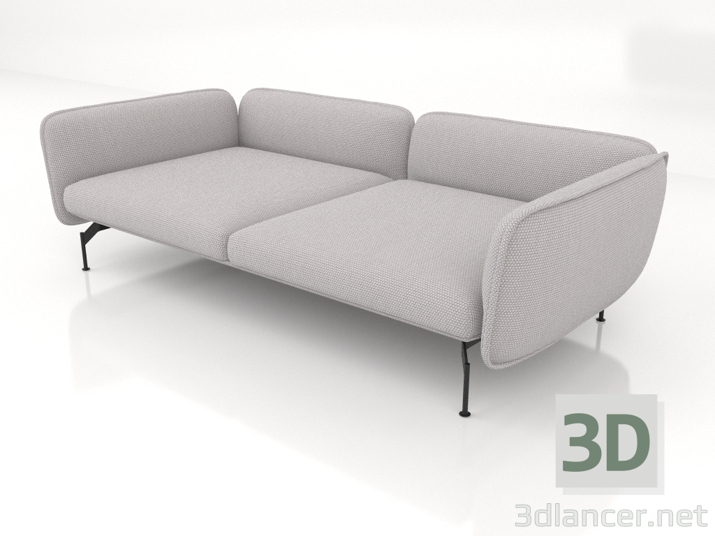 3d model Módulo sofá 2,5 plazas fondo con reposabrazos 110 - vista previa