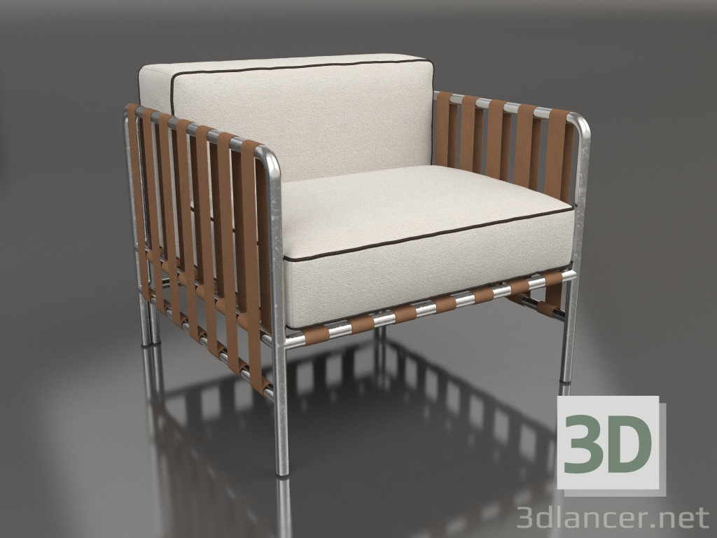 modèle 3D Fauteuil club - preview