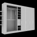 3D Modell Garderobe, animierte 600x4000x2700mm - Vorschau