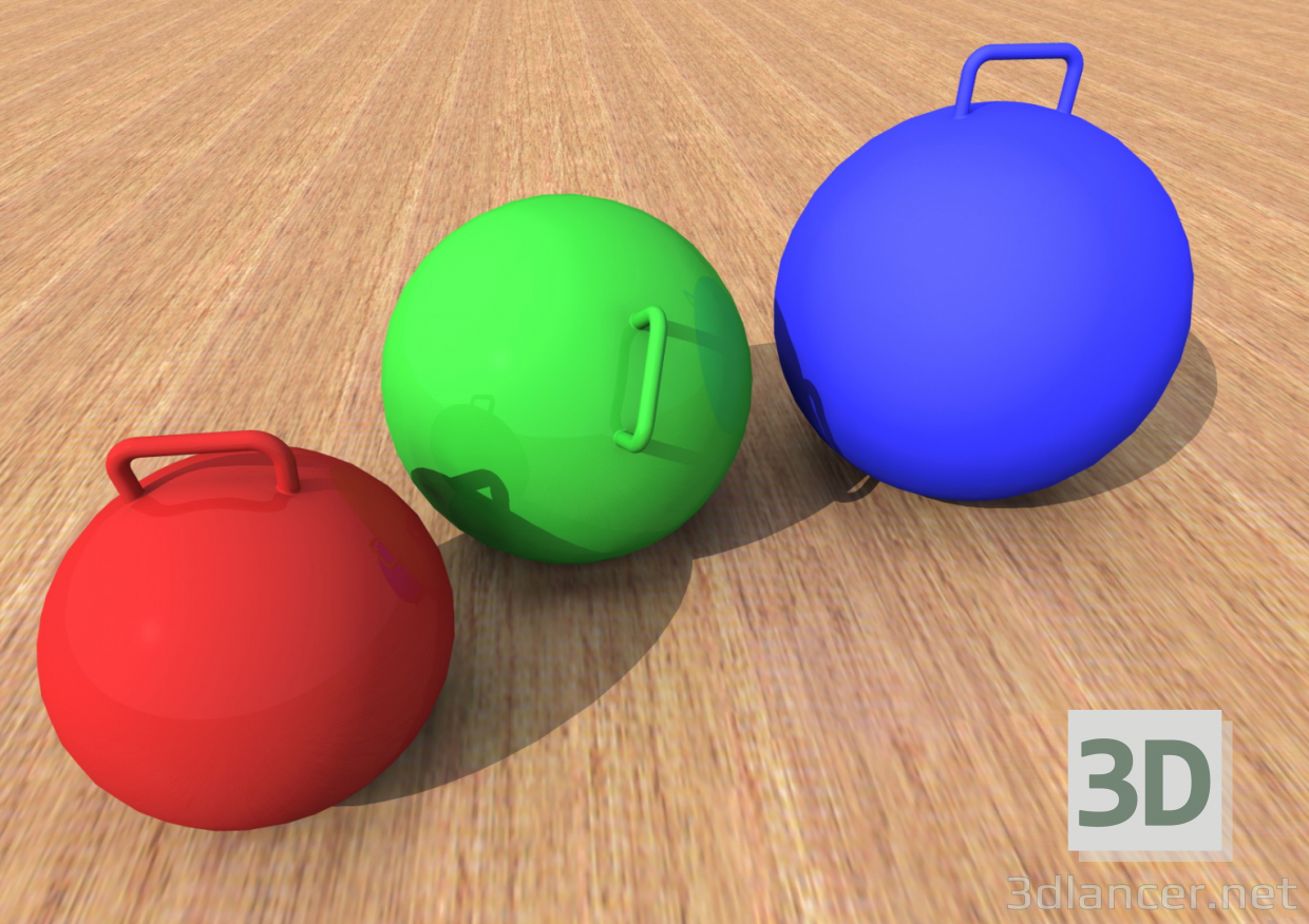 3D Fitball. spor topu modeli satın - render