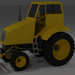 3d Tractor (+ blade, bucket, trailer) model buy - render