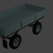 3d Tractor (+ blade, bucket, trailer) model buy - render