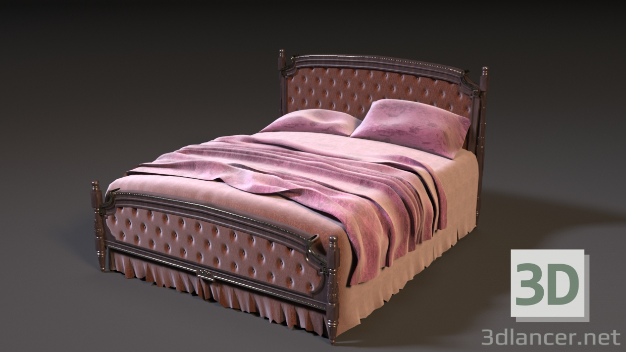 3d Bed model buy - render