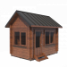 modello 3D di casa in legno realizzata con travi profilate h3,9x4x2,5 m comprare - rendering