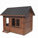 modèle 3D de maison en bois faite de poutre profilée h3,9x4x2,5 m acheter - rendu