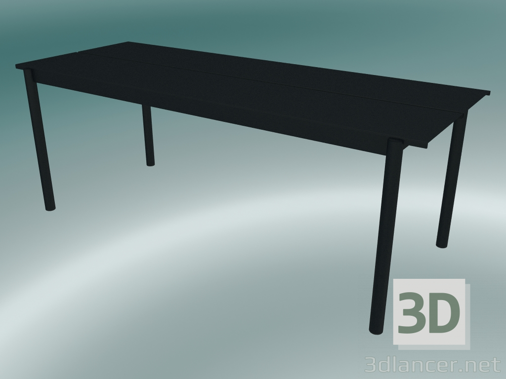 Modelo 3d Aço Linear para Mesa (200 cm, Preto) - preview