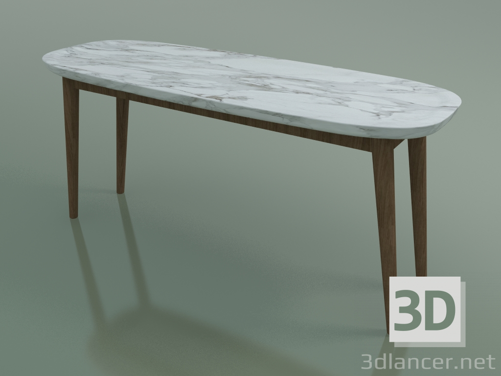 Modelo 3d Mesa de centro oval (247 R, Mármore, Natural) - preview