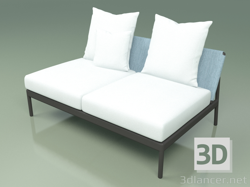 3d model Módulo sofá central 006 (Metal Smoke, Batyline Sky) - vista previa