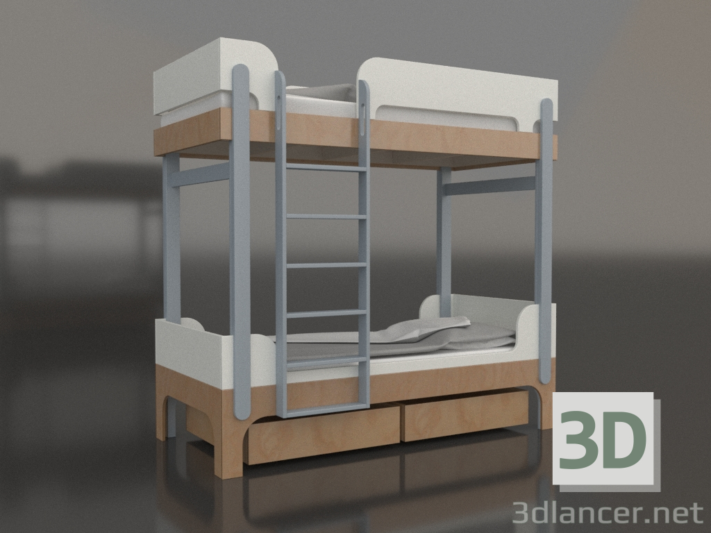 modello 3D Letto a castello TUNE J (UQTJA1) - anteprima