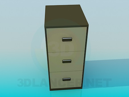 3D Modell Vertikale Schrank - Vorschau