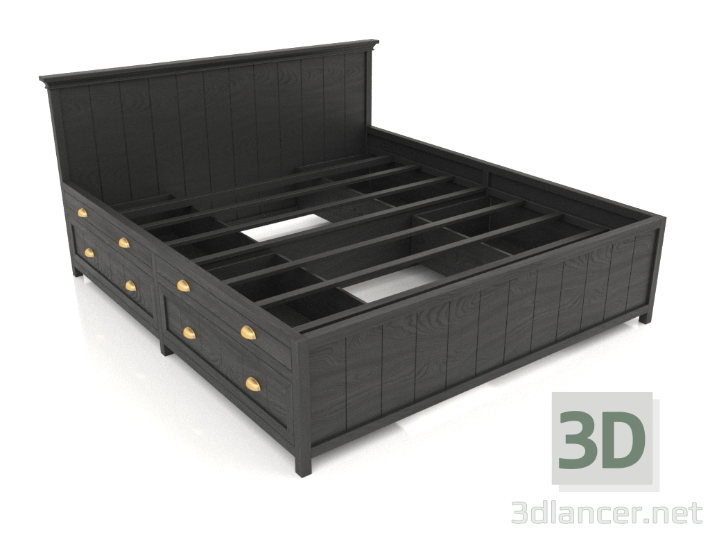 modello 3D Letto matrimoniale - anteprima