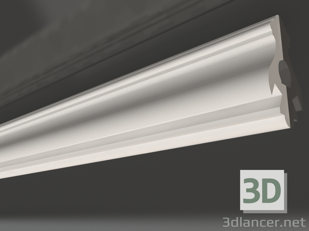 3d model Plaster ceiling cornice with lighting KGC 032 (113x34) - preview