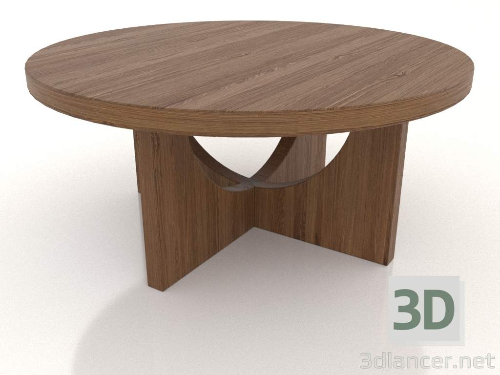 3d model Coffee table 900 mm (light walnut) - preview