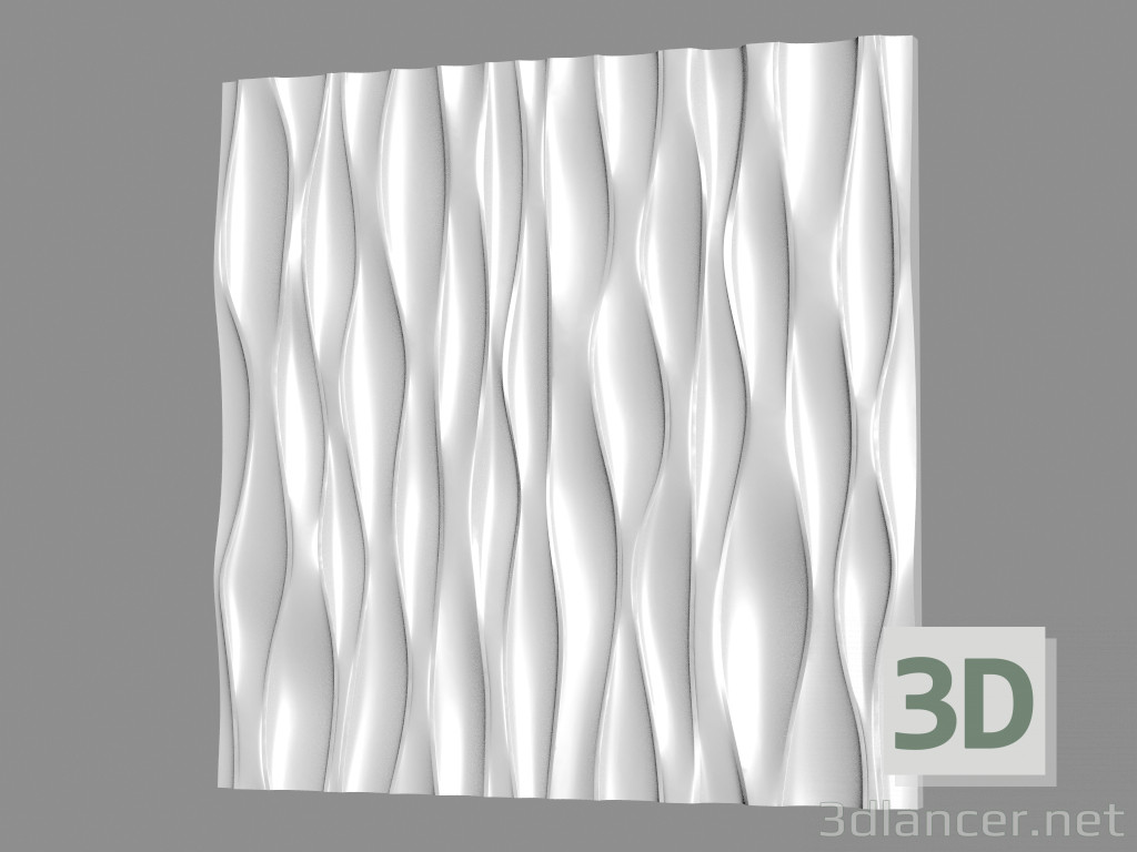 3d model Panel de pared de yeso (artículo 166) - vista previa