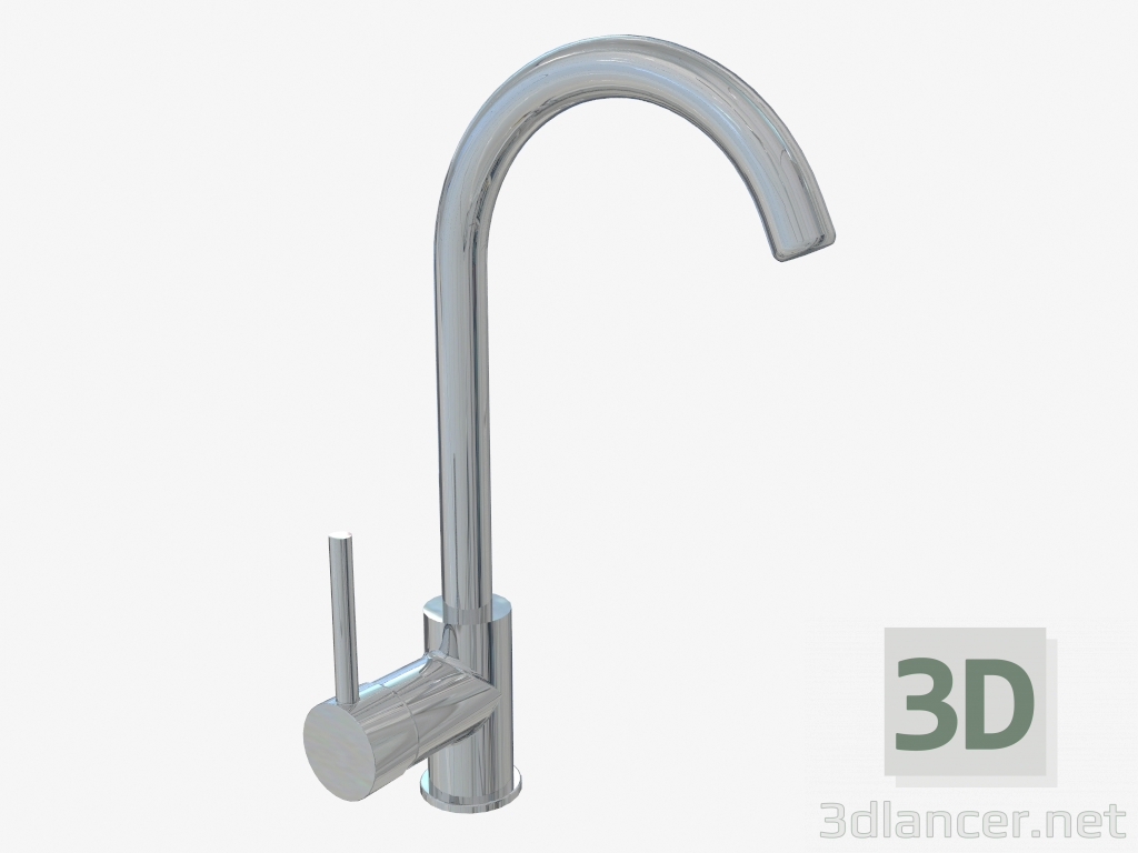 modello 3D Miscelatore per lavabo con bocca di erogazione U Aster (BCA 062M) - anteprima