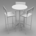 Modelo 3d Bistro branco - preview