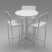 Modelo 3d Bistro branco - preview