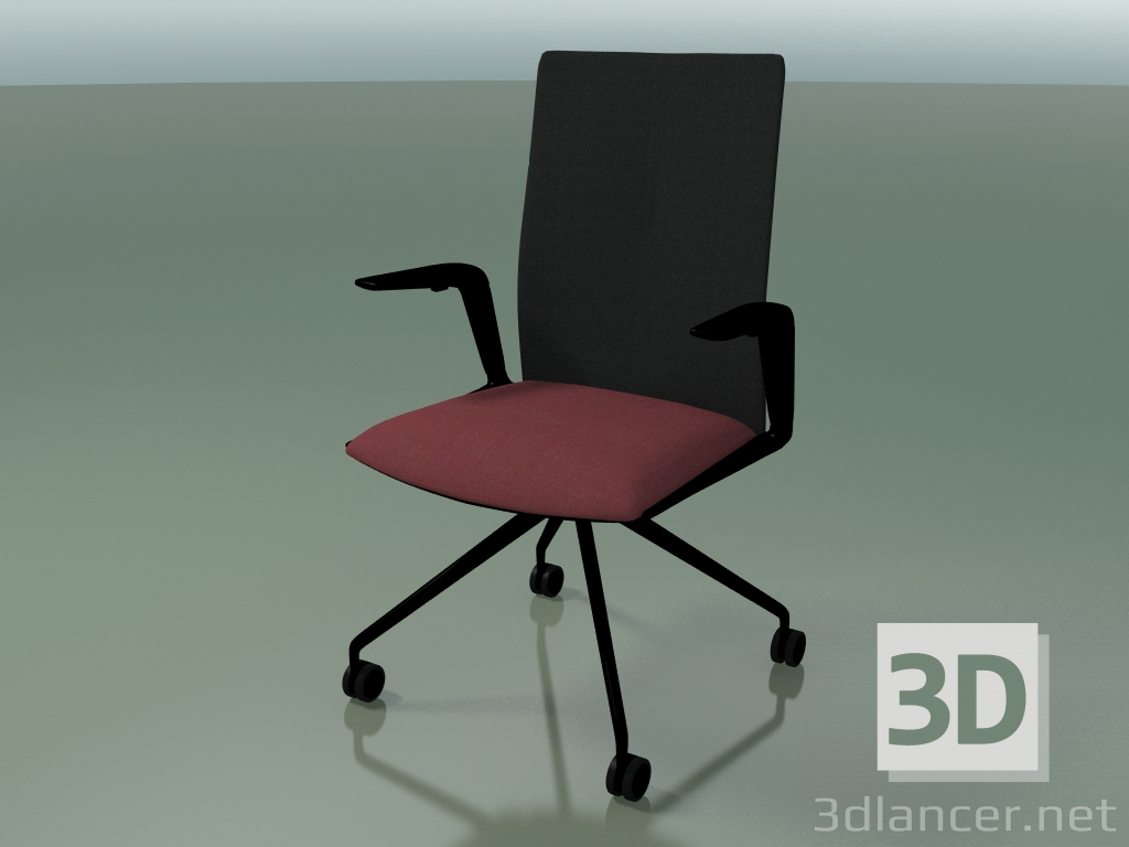 modello 3D Sedia 4819 (4 ruote, con rivestimento - tessuto e rete, V39) - anteprima