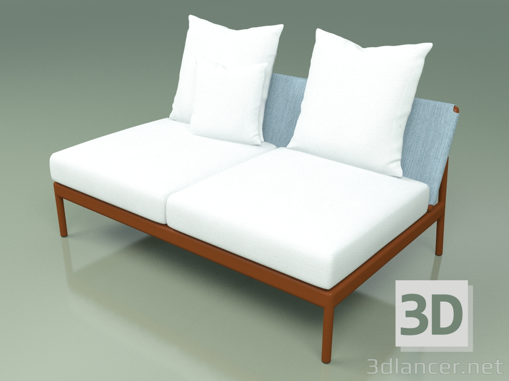 3d model Central sofa module 006 (Metal Rust, Batyline Sky) - preview