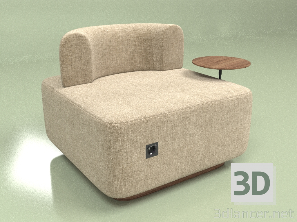 modèle 3D Chaise modulable Plump - preview