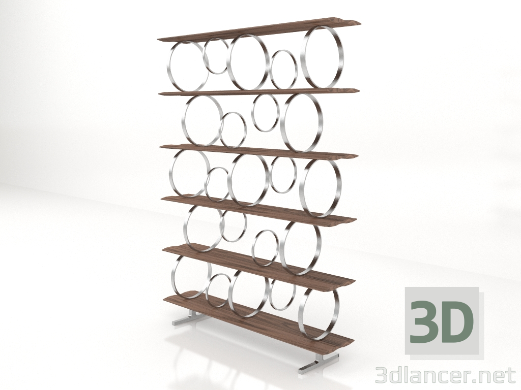 Modelo 3d estante círculos voadores - preview