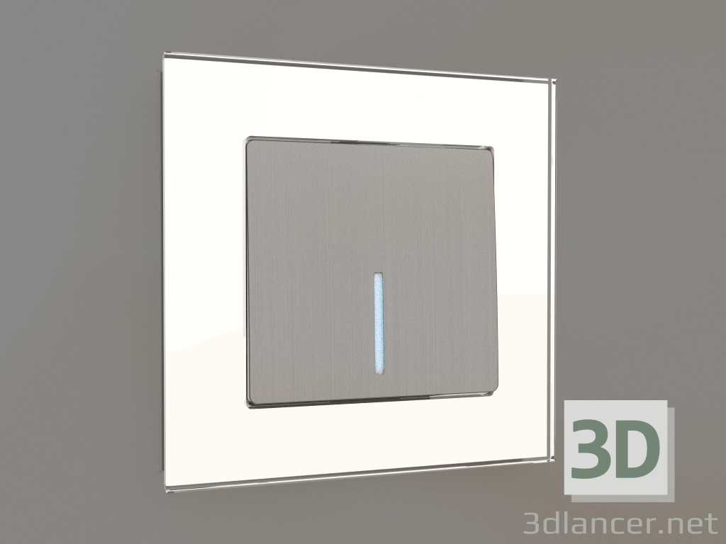 3d model Interruptor de grupo único iluminado (níquel cepillado) - vista previa