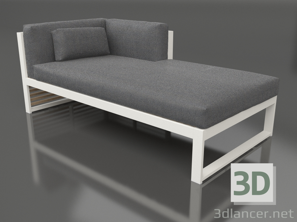 Modelo 3d Sofá modular, seção 2 direita (cinza ágata) - preview