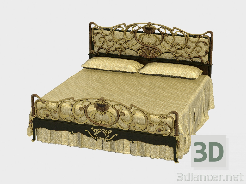 3d model Double bed - preview