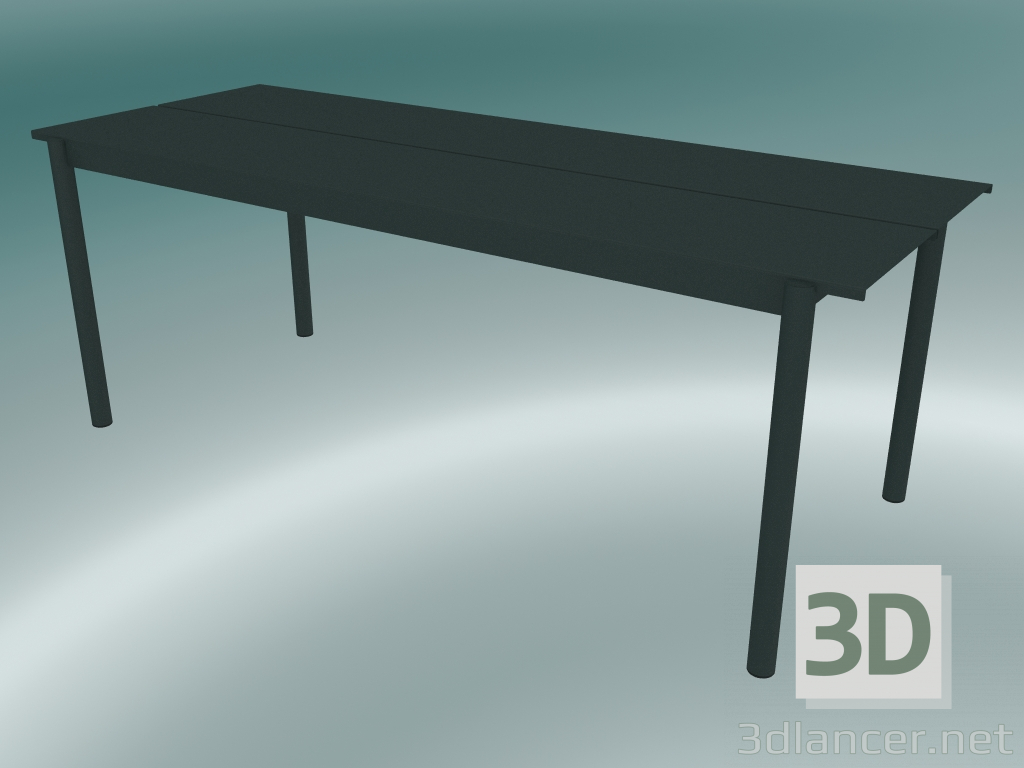 modèle 3D Table Linear Steel (200 cm, vert foncé) - preview