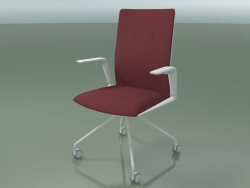 Chair 4825 (4 castors, with front trim - fabric, V12)