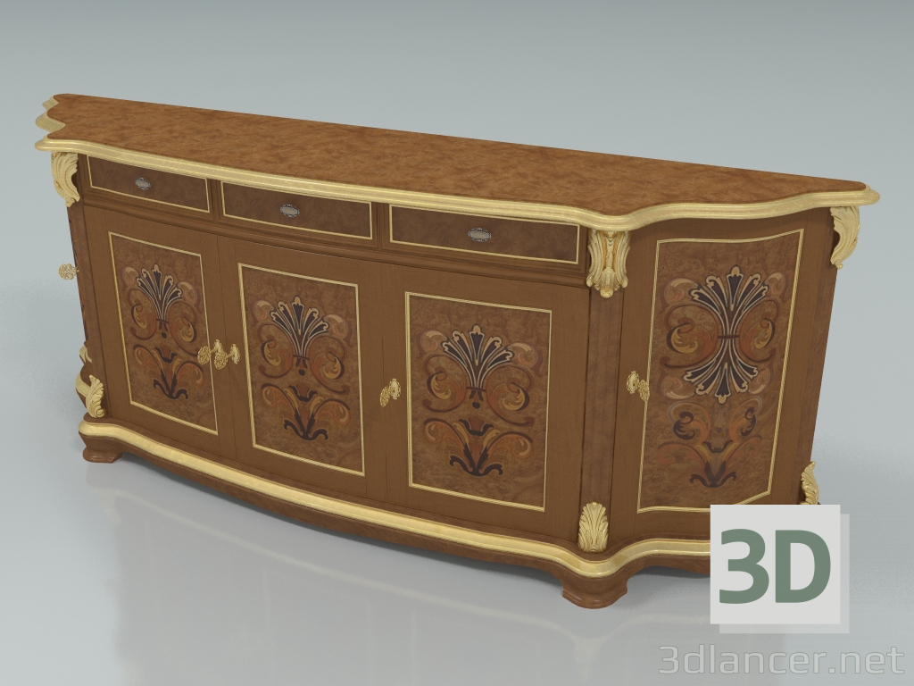 modello 3D Credenza 5 ante (art. 13105) - anteprima