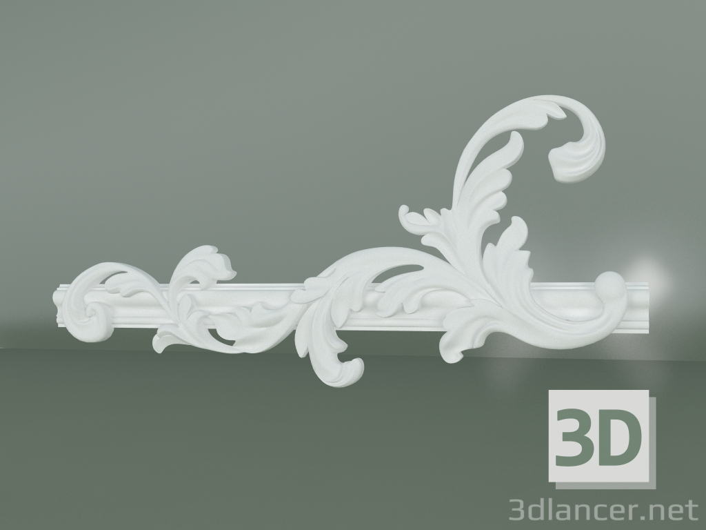 Modelo 3d Elemento de decoração de estuque ED067-1 - preview