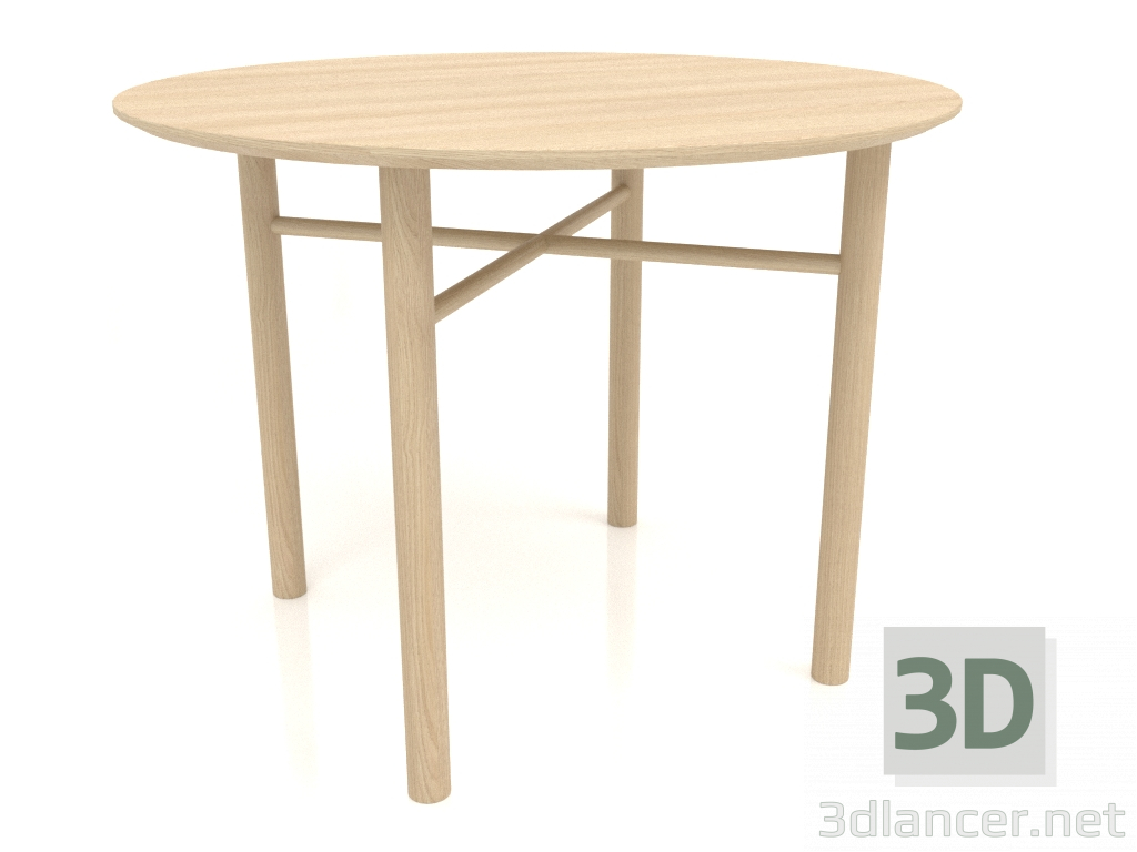 Modelo 3d Mesa de jantar DT 02 (opção 1) (D=1000x750, madeira branca) - preview