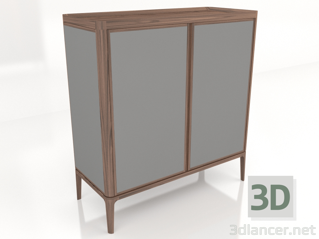 modèle 3D Buffet 2 portes Complet - preview