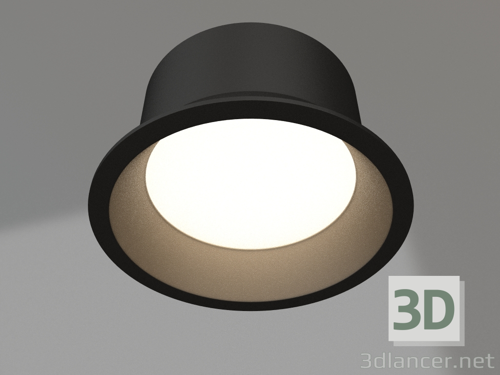 modello 3D Lampada MS-BREEZE-BUILT-R104-12W Warm3000 (BK, 85 gradi, 230V) - anteprima