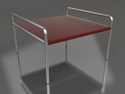 Table basse 76 avec un plateau en aluminium (Bine red)