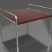 3d model Coffee table 76 with an aluminum table top (Wine red) - preview