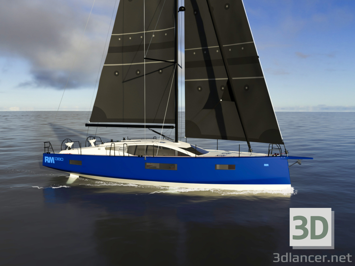 3d Sailing yacht RM1380 model buy - render