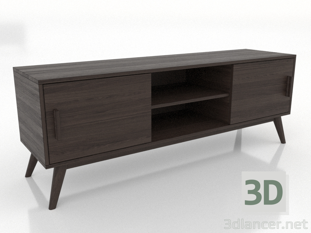 modèle 3D Meuble TV 1 1500 mm (frêne noyer) - preview modèle 3D Meuble TV 1 1500 mm (frêne noyer) - preview