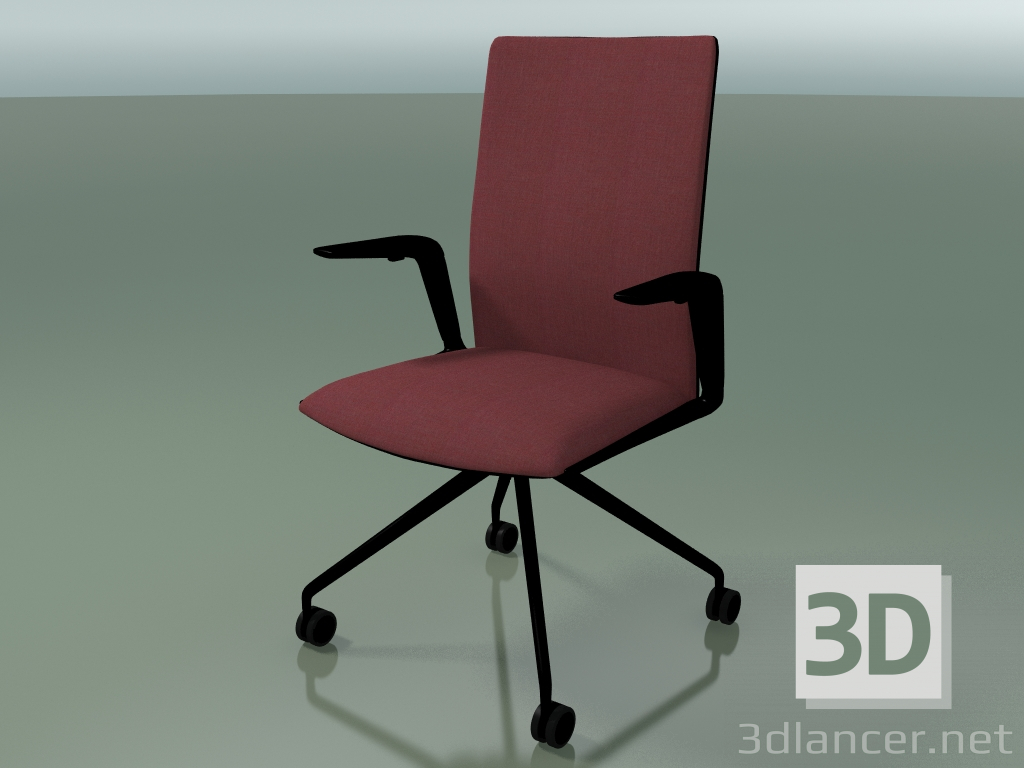 3d model Chair 4825 (4 castors, with front trim - fabric, V39) - preview