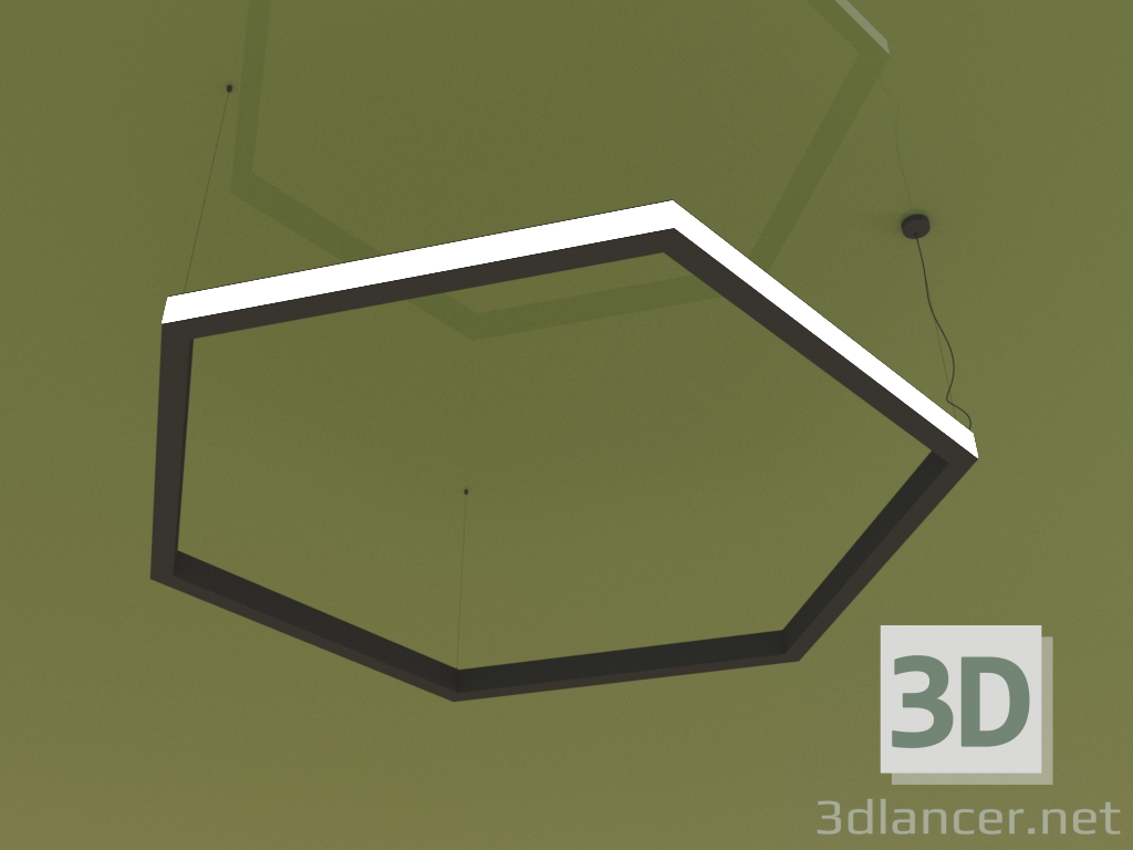 3D Modell Leuchte HEXAGON SIDE (1900 mm) - Vorschau