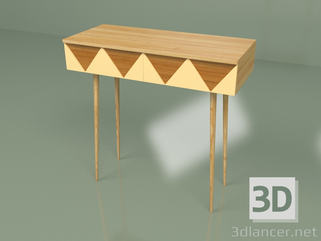 3d model Consola de escritorio Woo (amarillo ocre) - vista previa