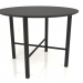 3d model Dining table DT 02 (option 2) (D=1000x750, wood black) - preview