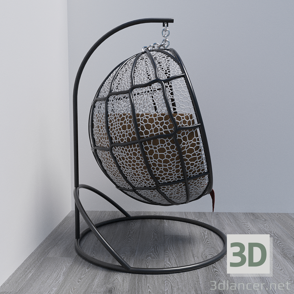 3D asılı sandalye modeli satın - render