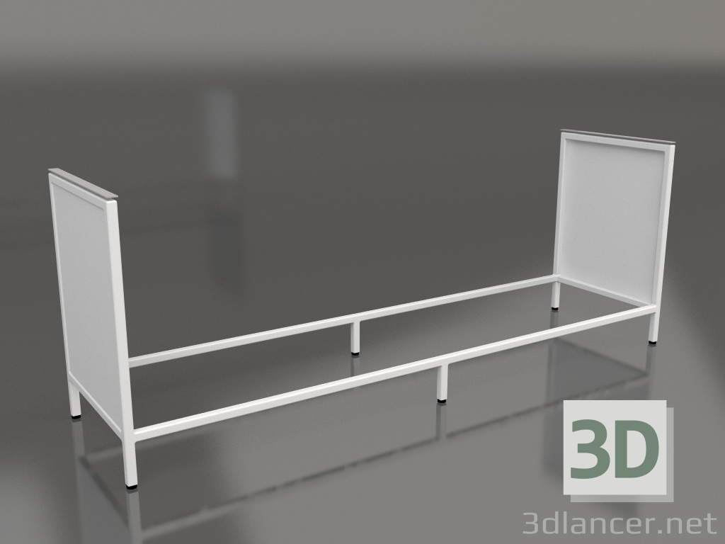 3d model Isla V1 (pared) en 60 marco 4 (gris) - vista previa