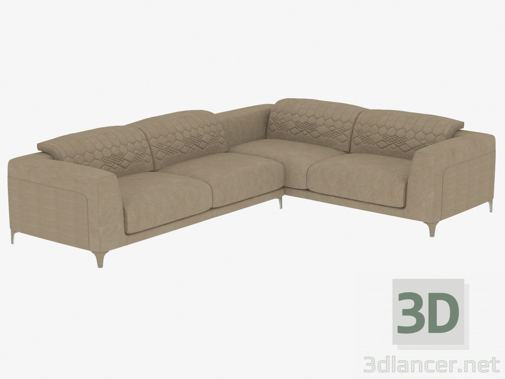 3D Modell Sofa moderne Winkel Leon - Vorschau