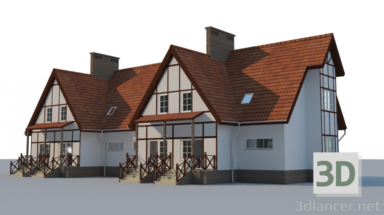 Landhaus 3D-Modell kaufen - Rendern