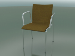 4-legged chair with armrests, upholstered in fabric (129)