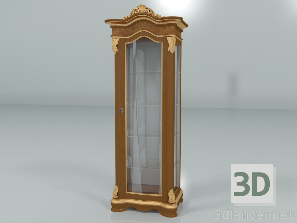 3D Modell 1-türige Vitrine (Art. 13124) - Vorschau