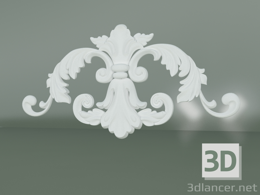 Modelo 3d Elemento de decoração de estuque ED067-3 - preview